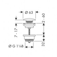 VALVULA LAVABO PUSH OPEN HANSGROHE